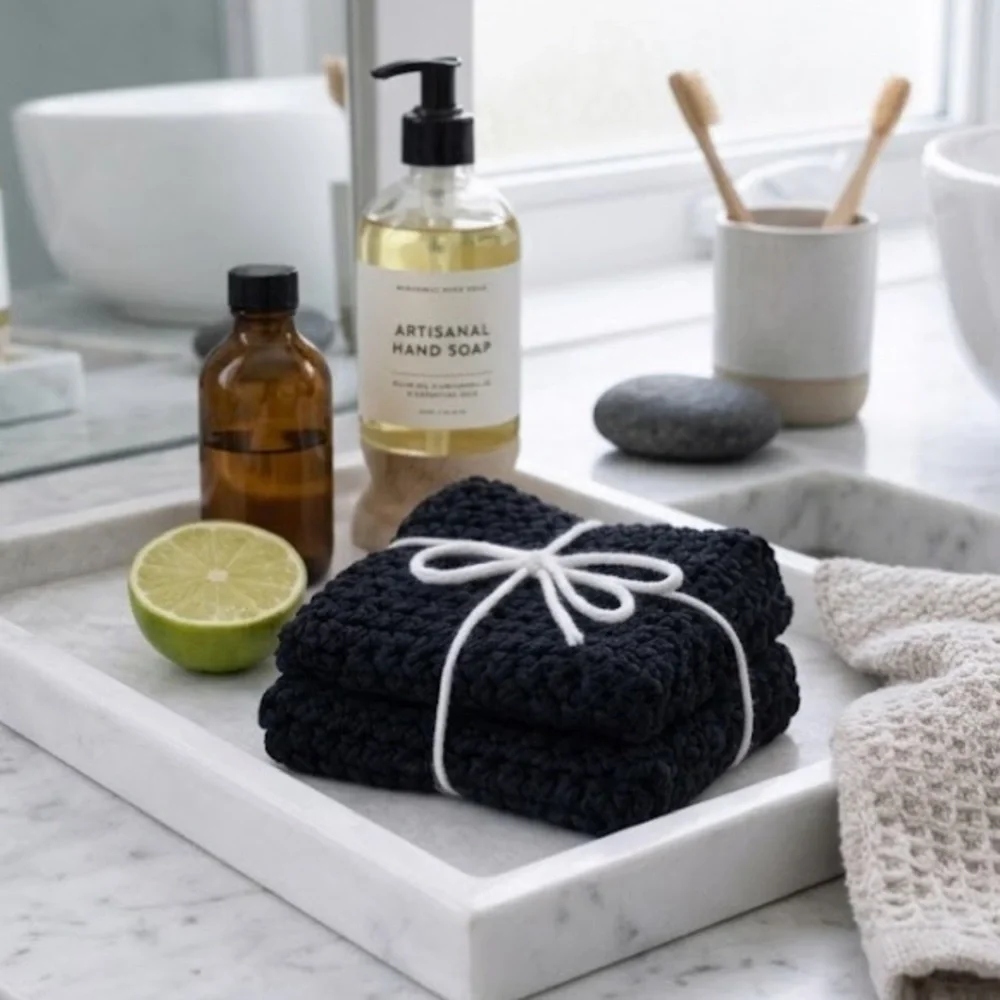 Brand New!! Handmade 100% cotton Washcloth Set